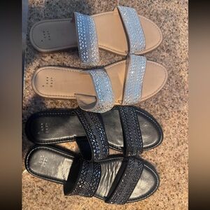 A New Day Women's Sandals - Black and Cream